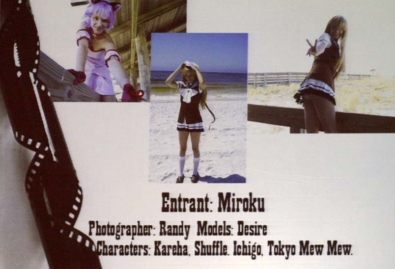 Entrant: Miroku; Photographer: Randy; Models: Desire; Characters: Kareha - Shuffle, Ichigo - Tokyo Mew Mew